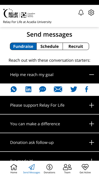 Relay For Life Canada Screenshot