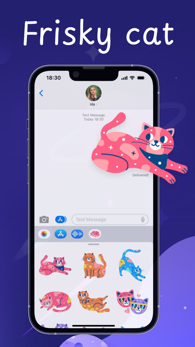 cute milky cat Screenshot