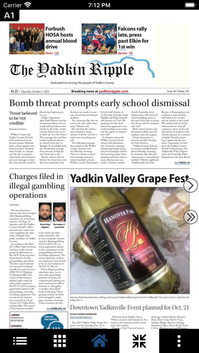 The Yadkin Ripple News Screenshot
