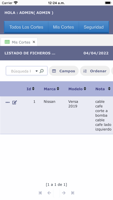 Cortes Electricos de Unidades Screenshot