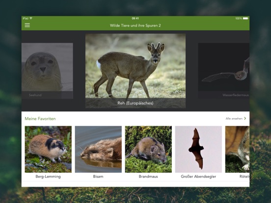 Wilde Tiere und Spuren PRO iPad app afbeelding 1