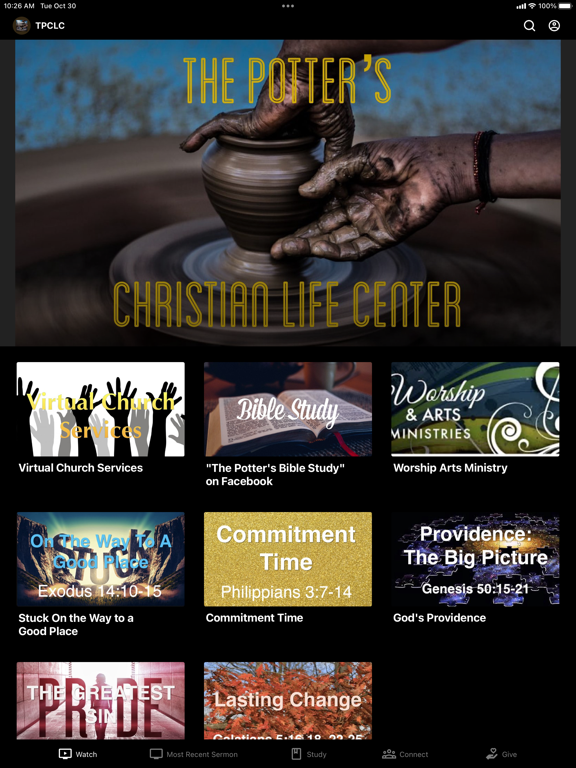 The Potter's CLC iPad screenshot 1 - Education app