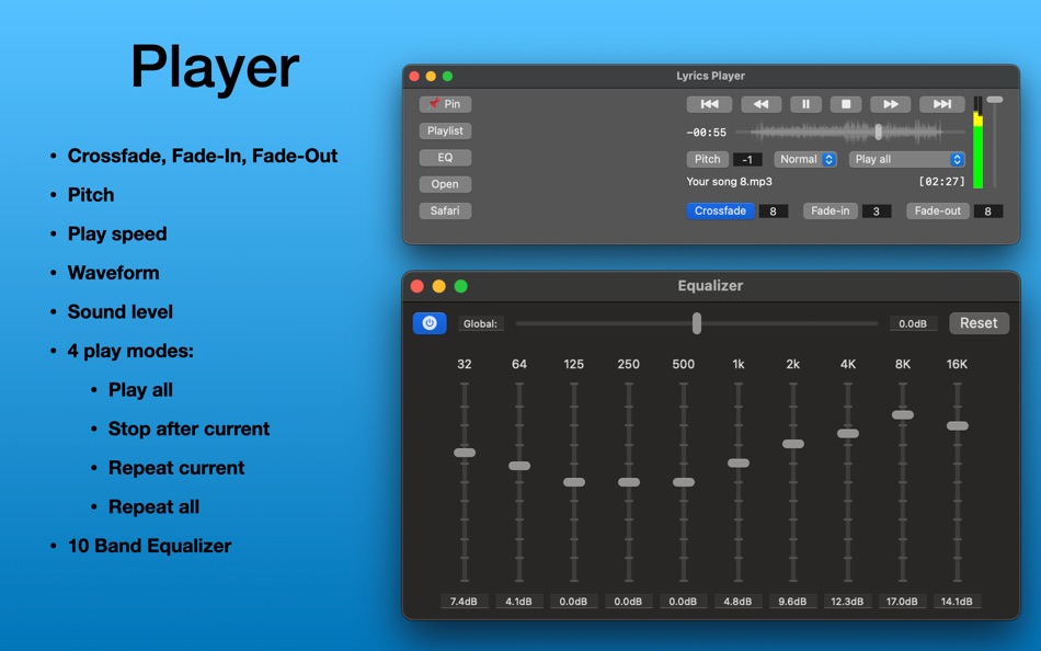 #2. Lyrics Player (macOS) Por: Andriy Pohorilko
