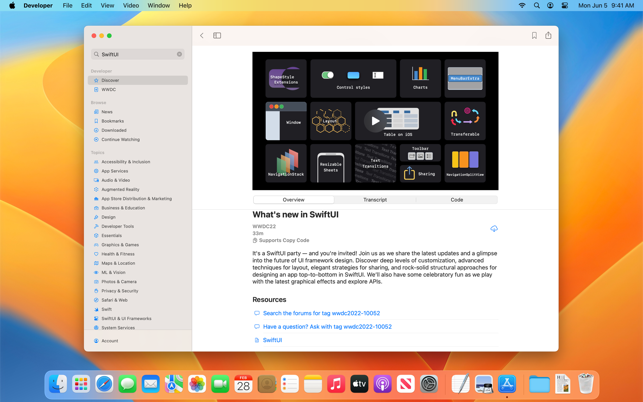 Apple Developer Screenshot