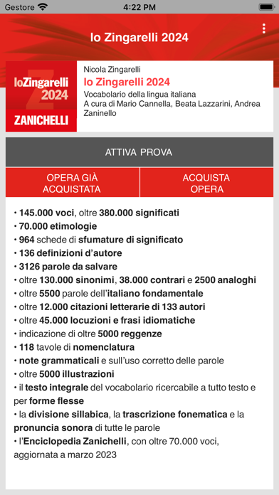 lo Zingarelli 2024 Screenshot