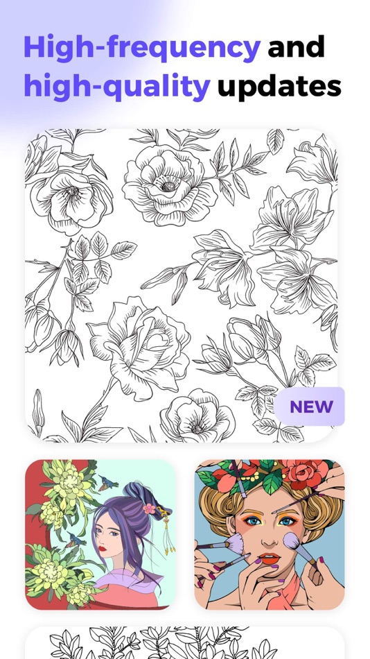 #4. iPaint:Happy Coloring Book (iOS) Przez: Button Digital Innovation Technology Co.,Ltd