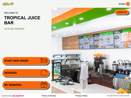 Tropical Juice Bar iPad screenshot 2 - Food & Drink app