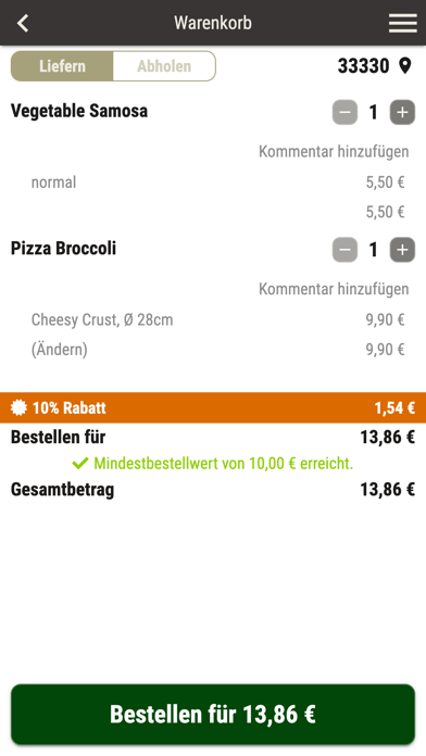 Khazana - Indischer Restaurant Screenshot