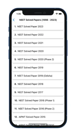 Game screenshot NEET Solved Papers apk