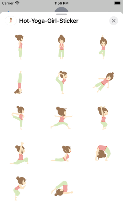 Screenshot #1 pour Autocollants Hot Yoga Girl