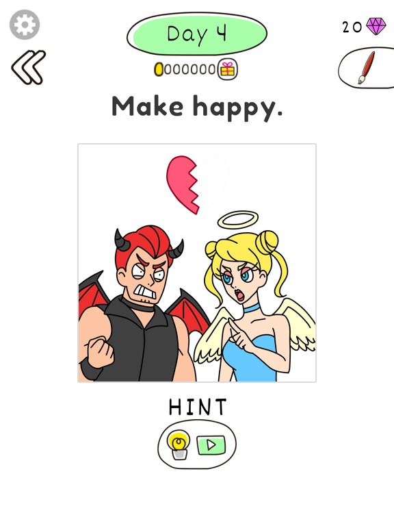 Screenshot #2 for Draw Happy Angel : Puzzle Game