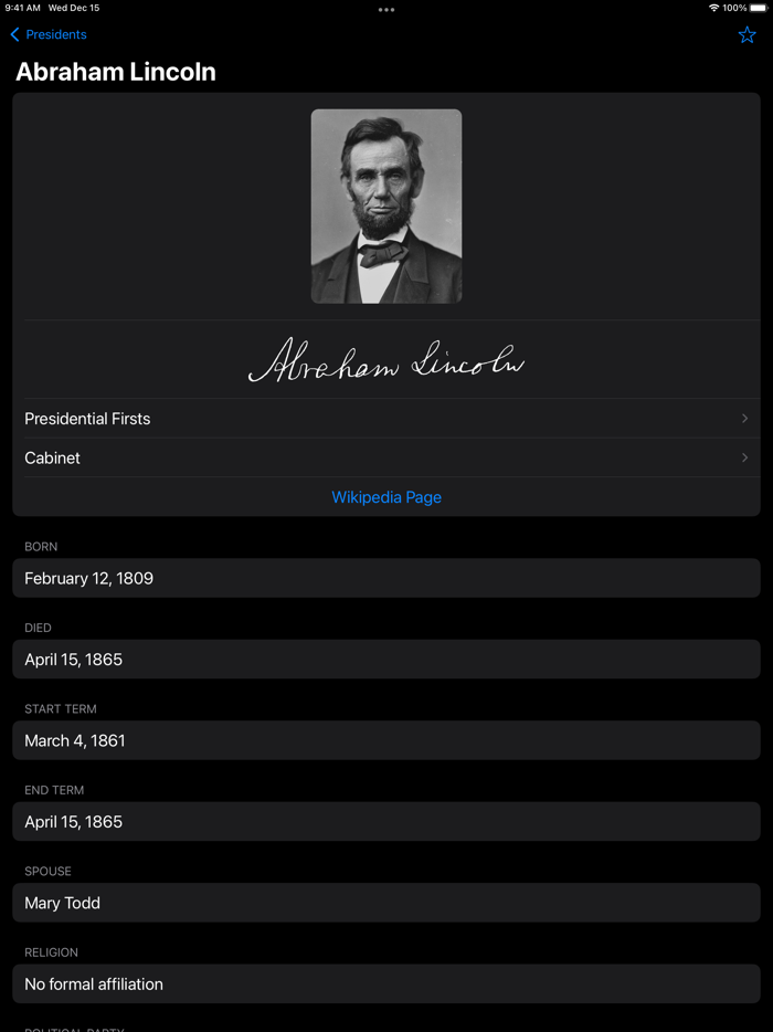 Presidents of United States