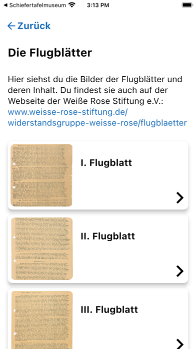 Weiße Rose - Die App Screenshot