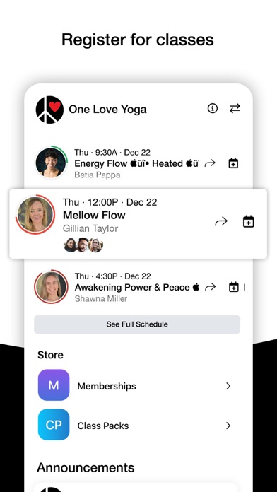 One Love Yoga Studio Screenshot