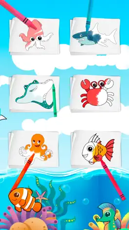 Game screenshot Color aquatic and sea animals apk