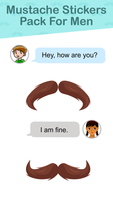 Mustache Stickers Pack For Men Screenshot