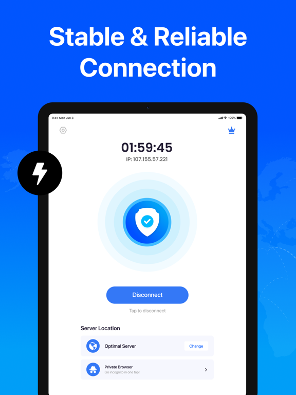 VPN - Proxy Master iPad screenshot 3 - Productivity app