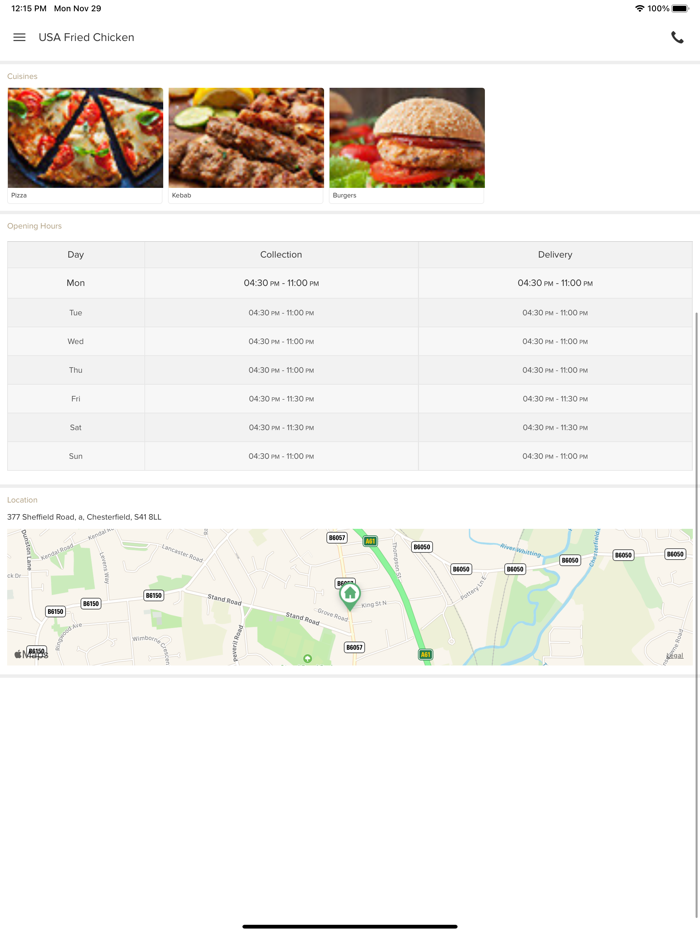 USA Fried Chicken Chesterfield