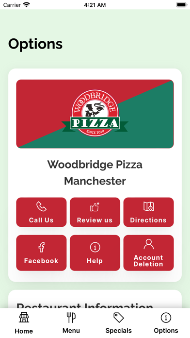 Woodbridge Pizza Screenshot