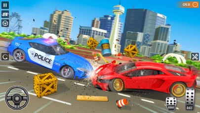 警察追跡ゲーム: 自動車事故のおすすめ画像6