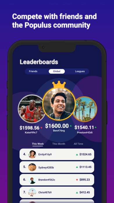 Populus: Live NBA Fantasy Game Screenshot
