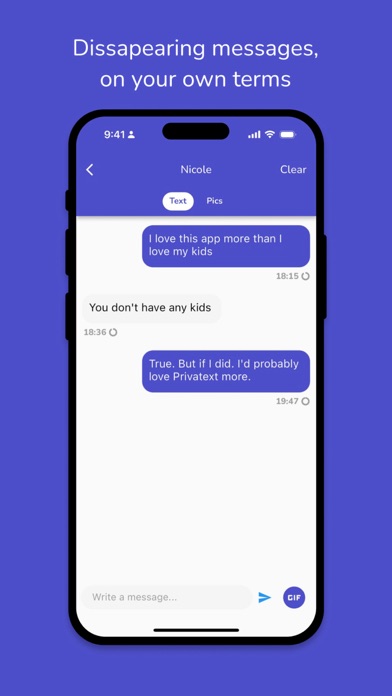 Privatext - Private Text App Screenshot