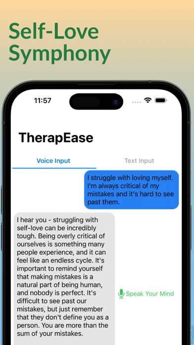 TherapEase: Your AI Therapist Screenshot