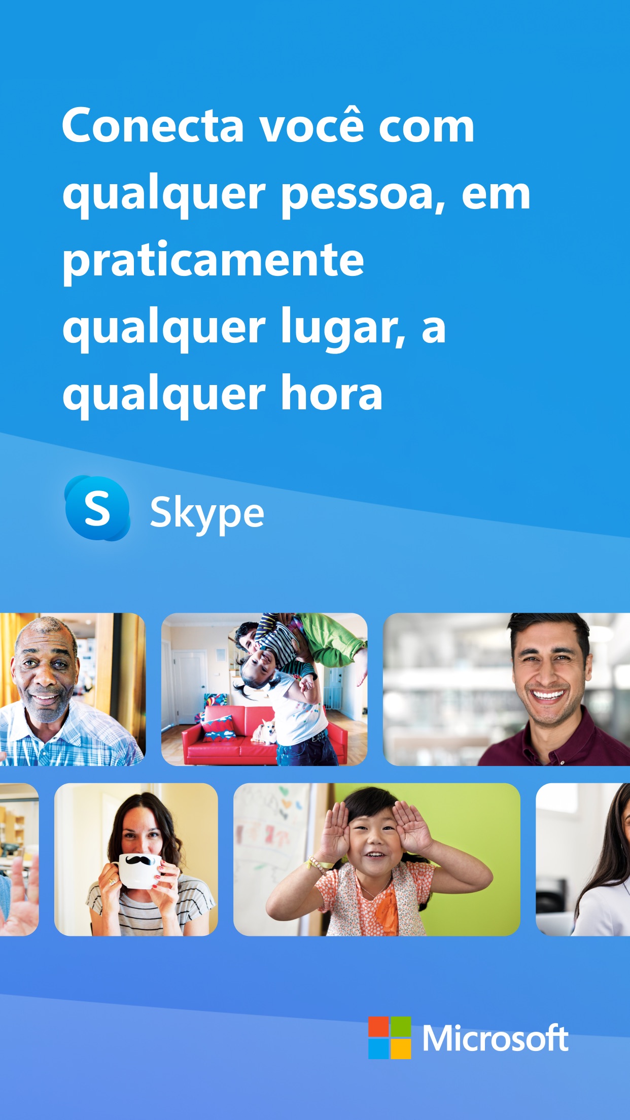 Screenshot do app Skype