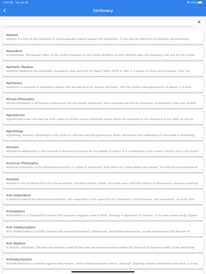 Philosophies and Ideologies