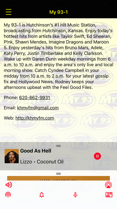 My 93.1,  Hutchinson, KS Screenshot