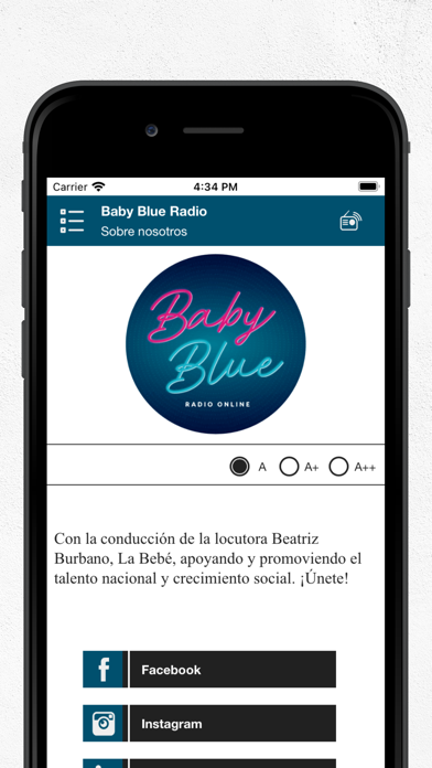 Baby Blue Radio Screenshot