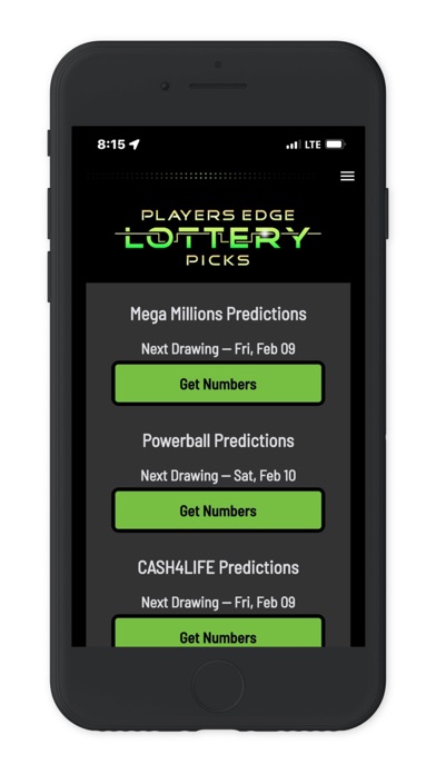 Players Edge Lottery Picks Screenshot