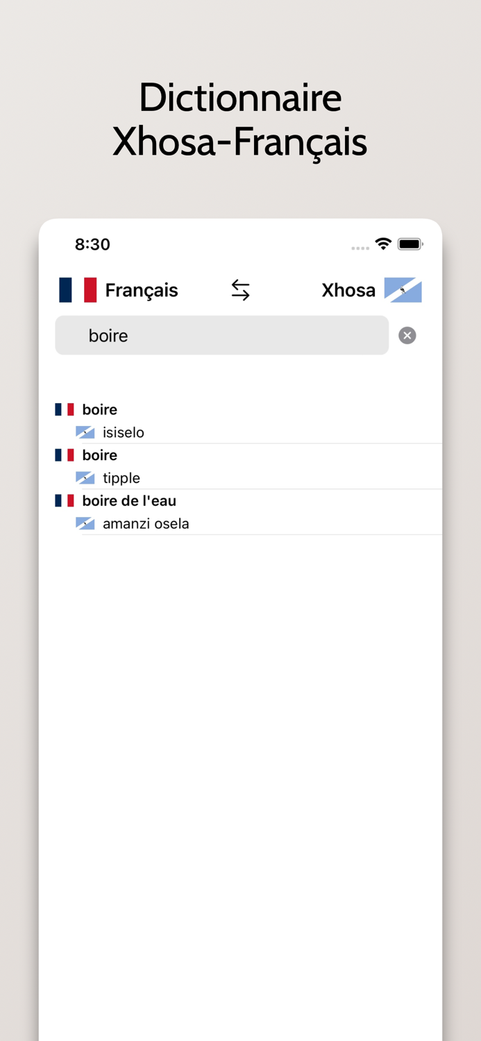Dictionnaire Xhosa-Français