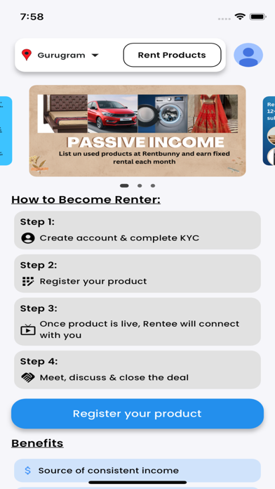 RentBunny: Peer to Peer Rental Screenshot