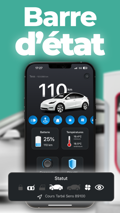 Screenshot #2 pour Teslamote : remote for Tesla