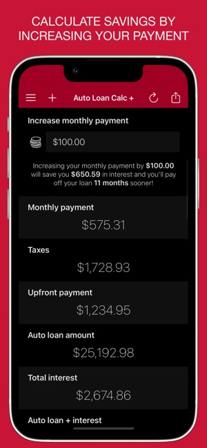 Auto Loan Calculator + on the App Store