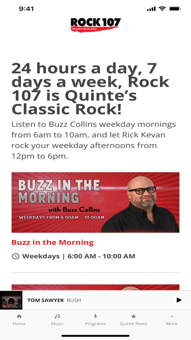 Rock 107 Screenshot