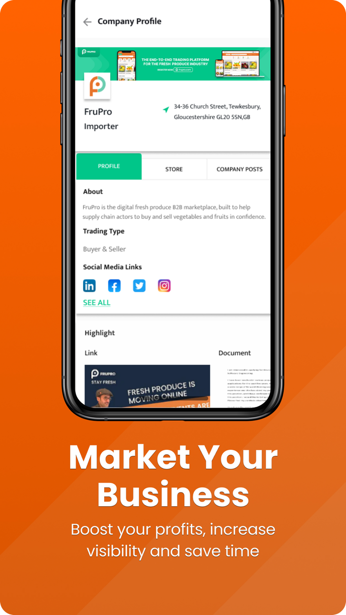 FruPro Fresh Produce Platform
