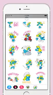smurfette messaging stickers iphone screenshot 4