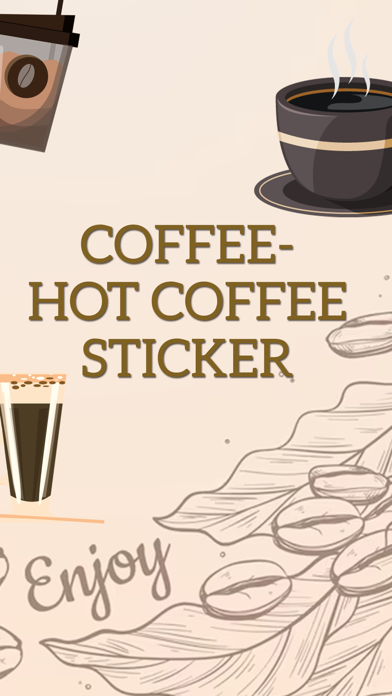 Coffee-Hot Coffee Stickers Screenshot