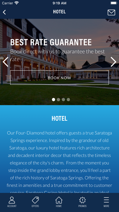 Saratoga Casino Hotel Screenshot