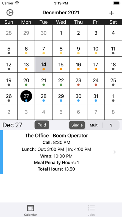 Freelance Calendar Screenshot