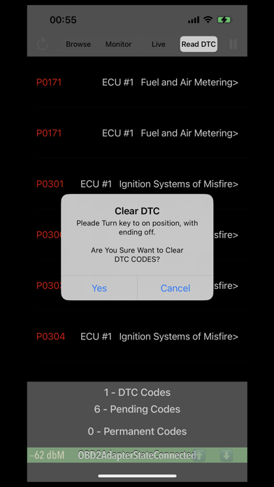 OBDII Scanner ELM327 OBD2 Screenshot