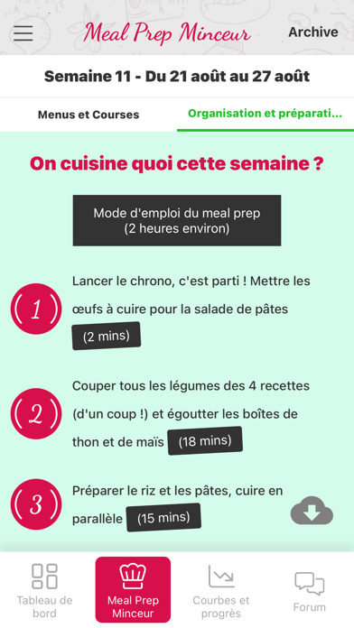 Meal Prep Minceur Screenshot