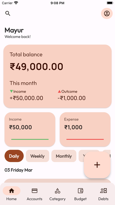 Spend Wisely - Expense Manager Screenshot