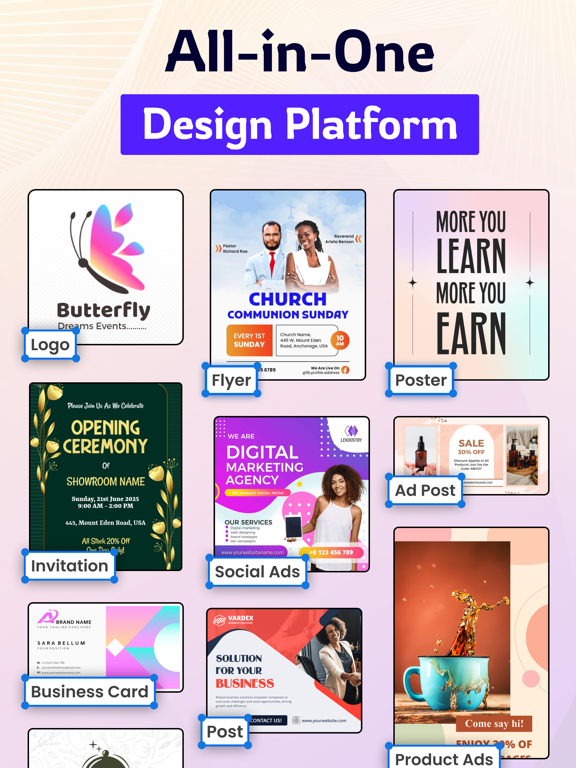 Screenshot #4 pour Graphic Design & Flyer Maker