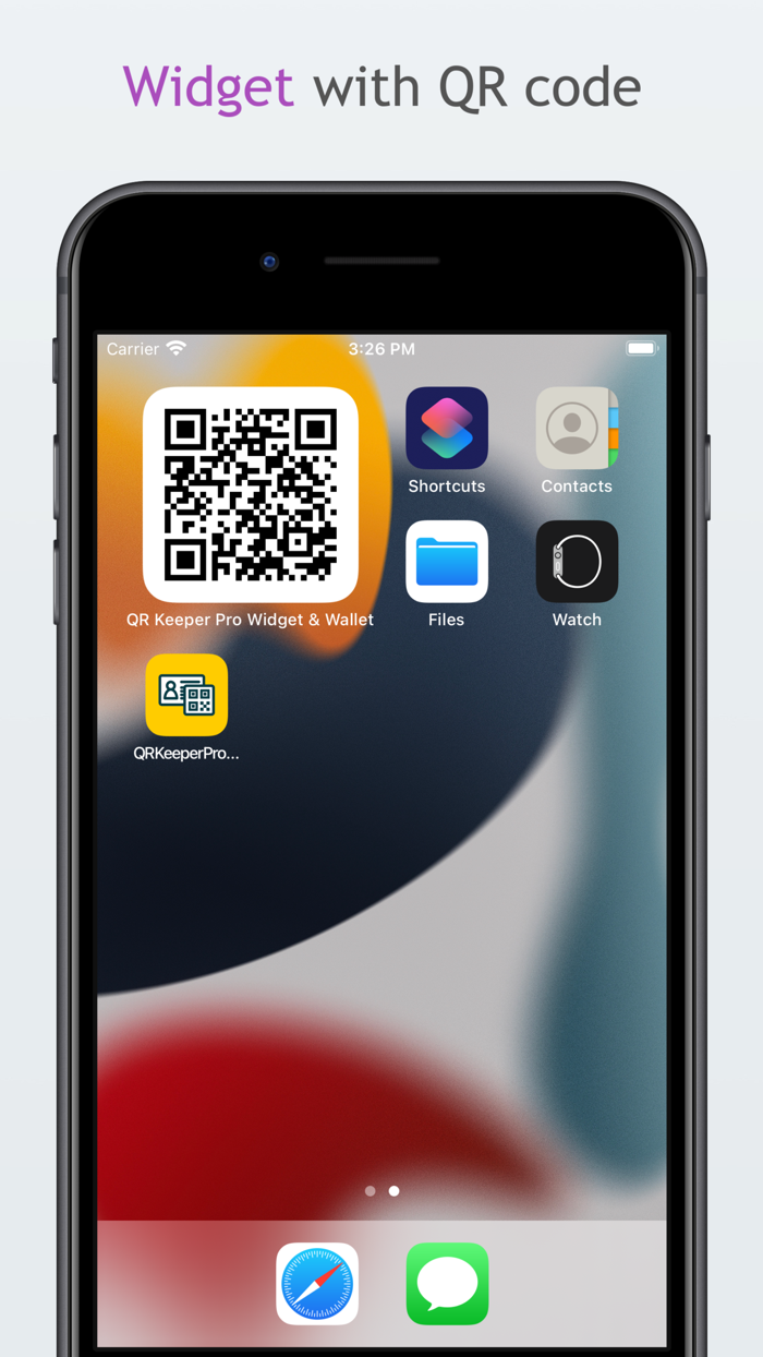 QR Keeper Pro Widget and Wallet