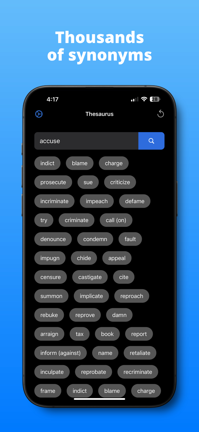 Thesaurus Keyboard - Synonyms