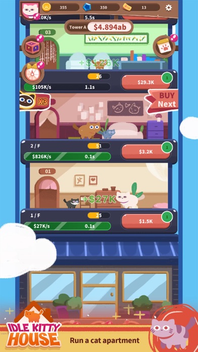 Idle Kitty House Screenshot