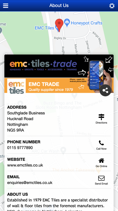 EMC Tiles Trade app Screenshot